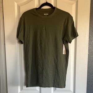 SKIMS Green Short Sleeve Tee Classic Crew Neck
